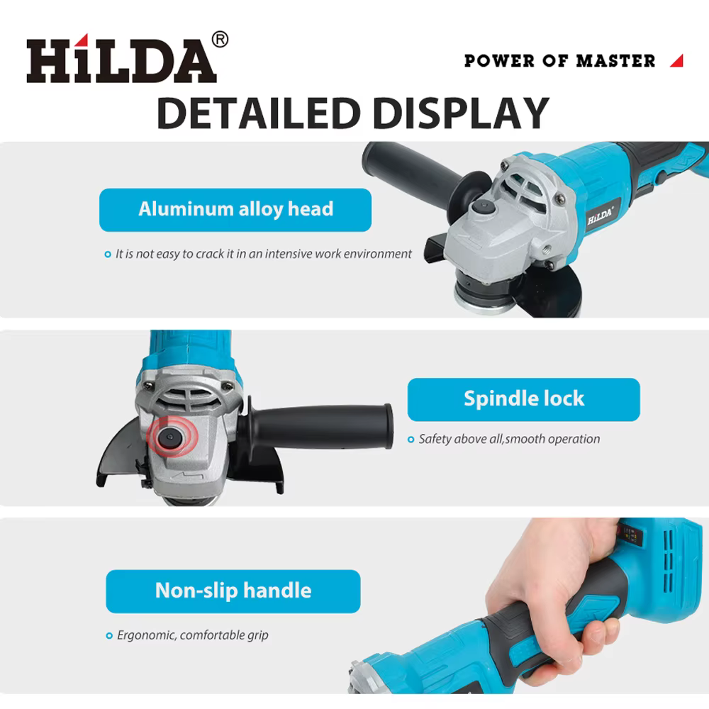 HILDA 21V meuleuse d'angle sans brosse à main coupe outil électrique Rechargeable Machine de polissage