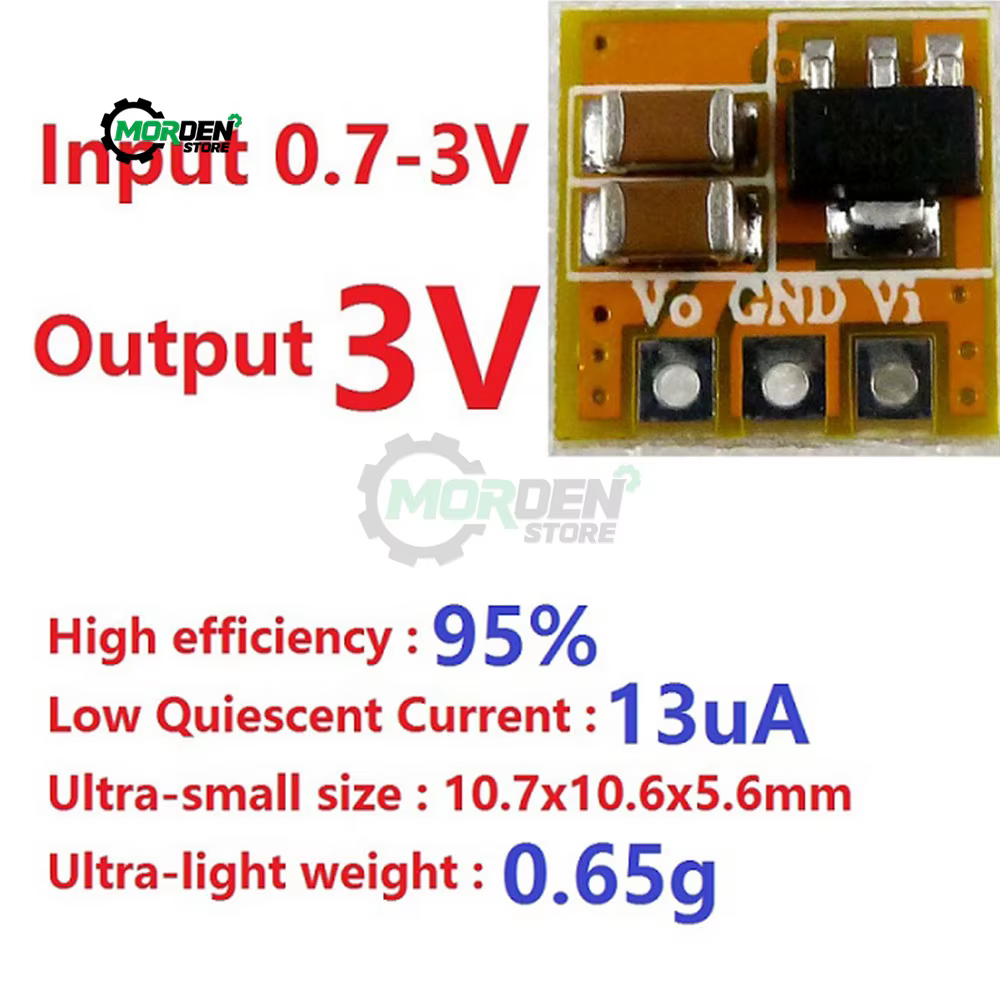 Convertisseur Boost 0.7-5V à 3V 3.3V 5V DC DC