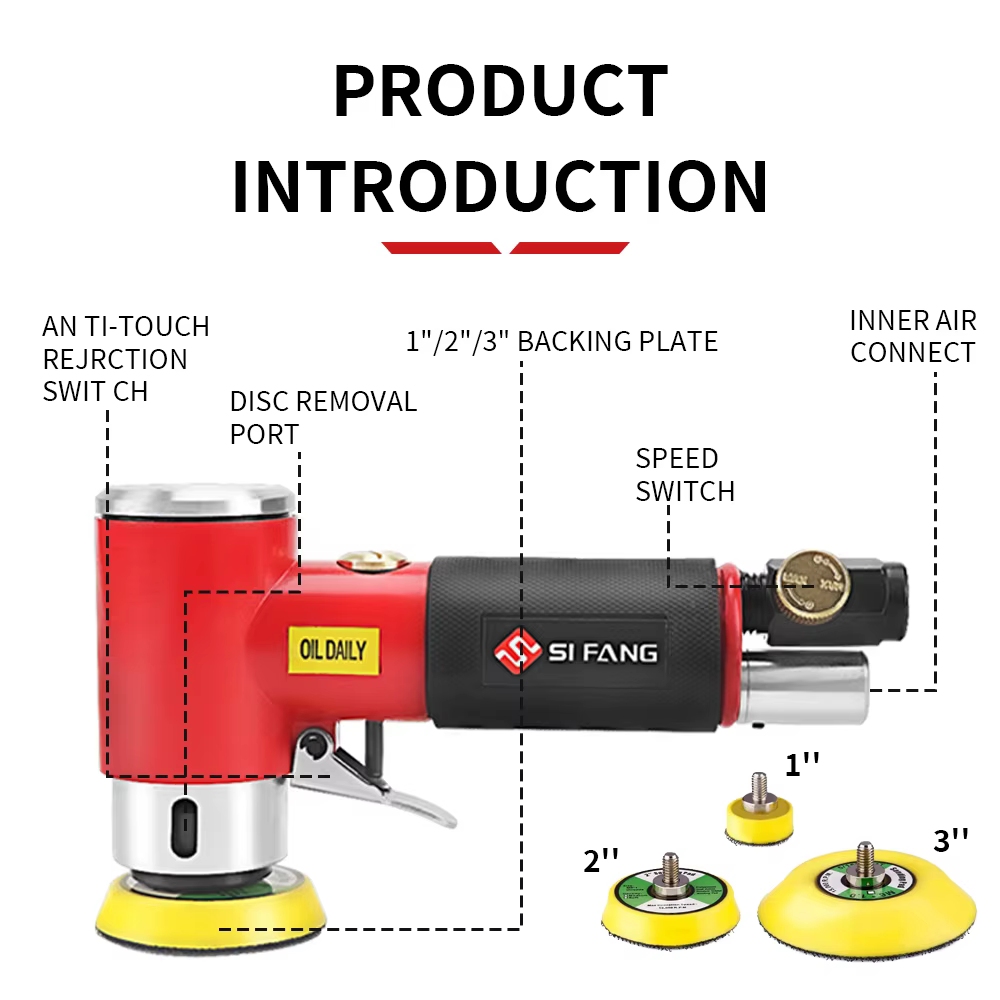 SIFANG ponceuse à Air orbite aléatoire Mini rectifieuse pneumatique pour le polissage de voiture polisseuse de ponçage à Air à grande vitesse