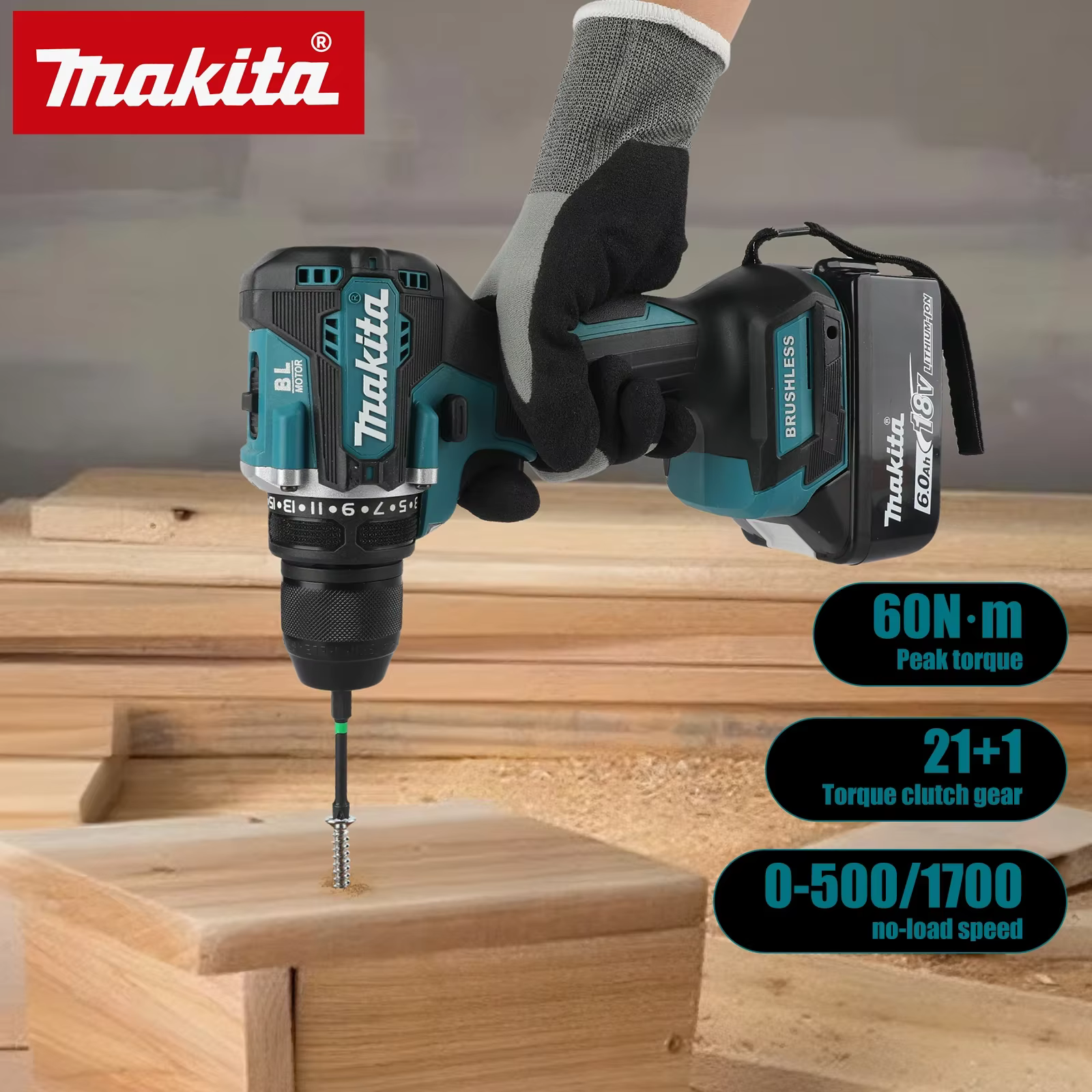 Perceuse à percussion Makita DDF487 pour usage domestique