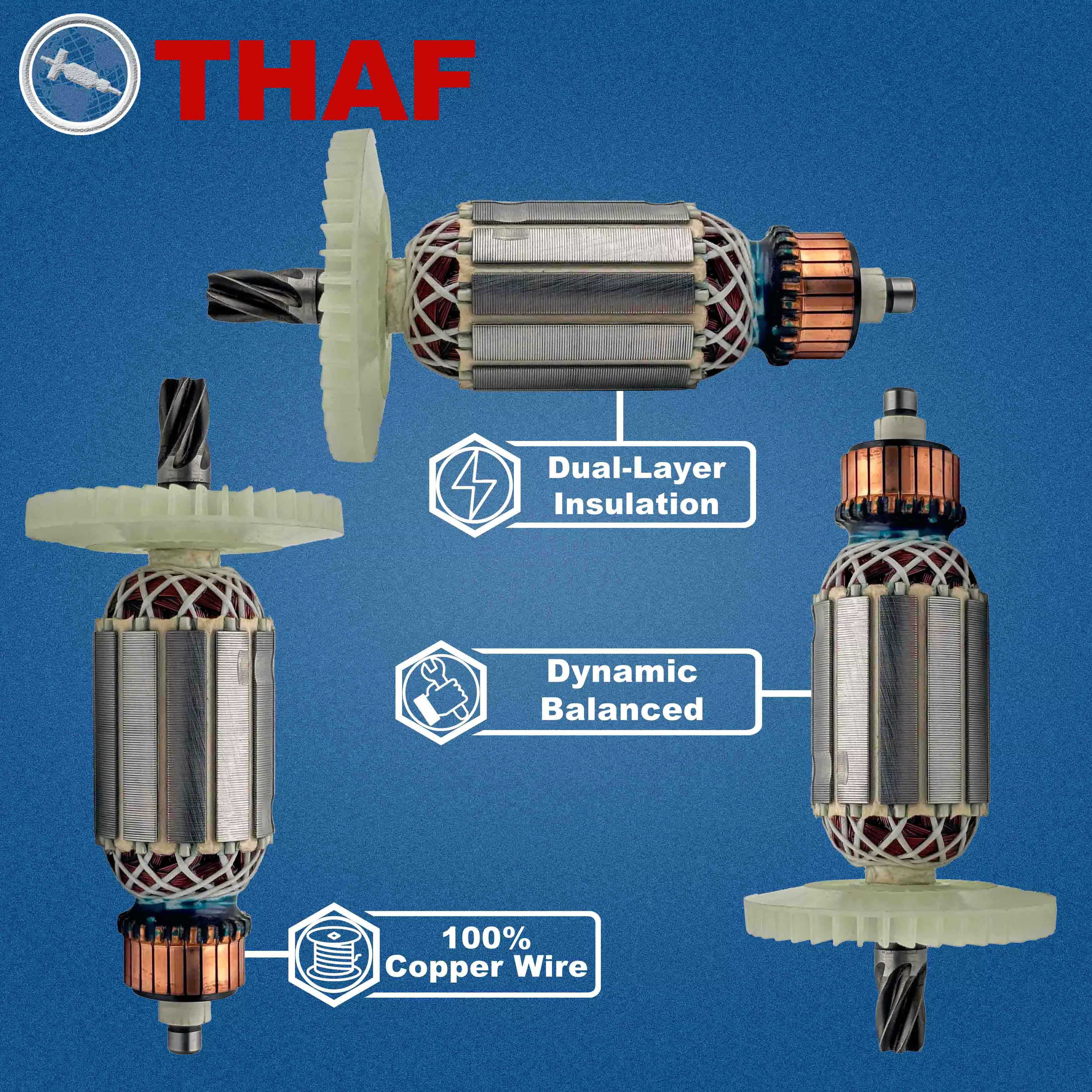 AC 220V 240V DH26 Induit Rotor Stator Field pour HITACHI Perceuse A Percussion Pièces de rechange DH 26