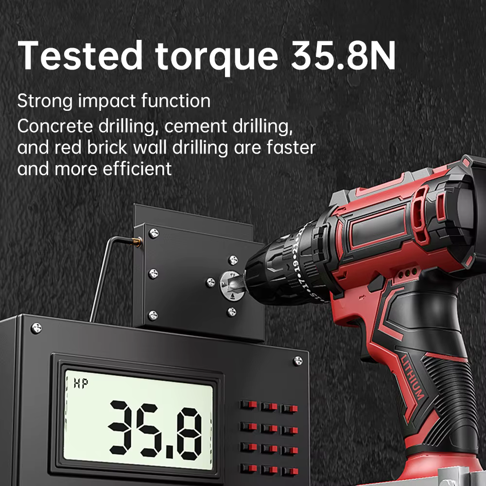 Tournevis électrique sans fil, perceuse à percussion 2V/16.8V 650W perceuse électrique haute puissance 150N.m tournevis électrique outil électrique