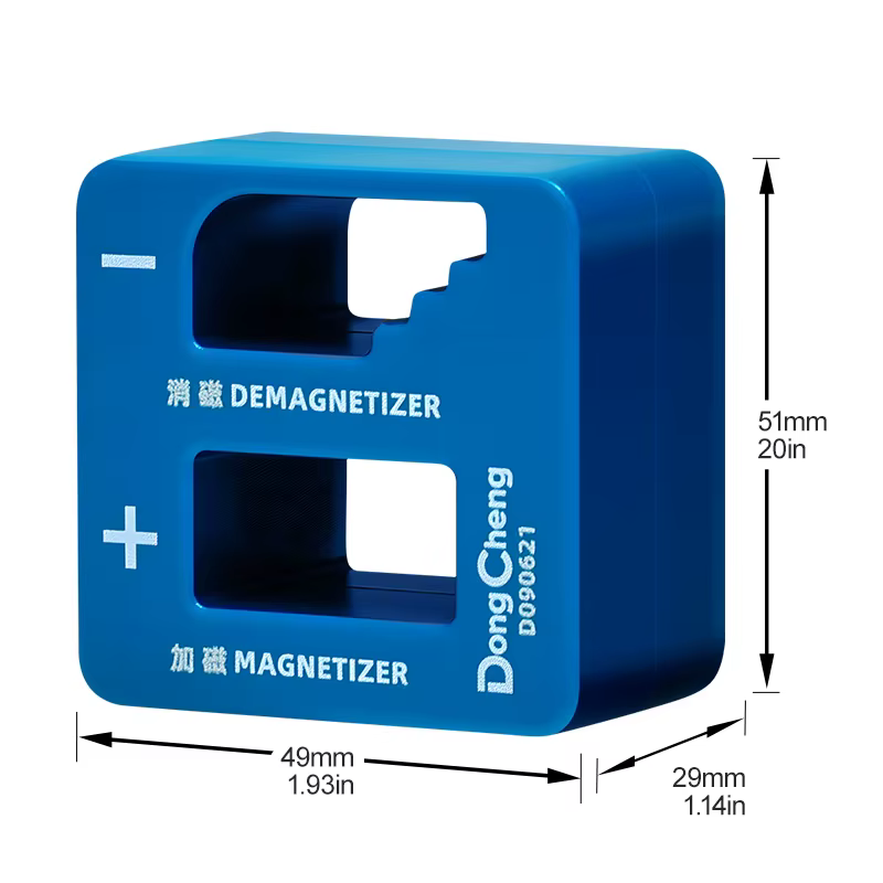 Magnétiseur/démagnétiseur compact et portable 49x29x51mm – Outil magnétique mini pour tournevis et embouts de perceuse – Démagnétisation pratique