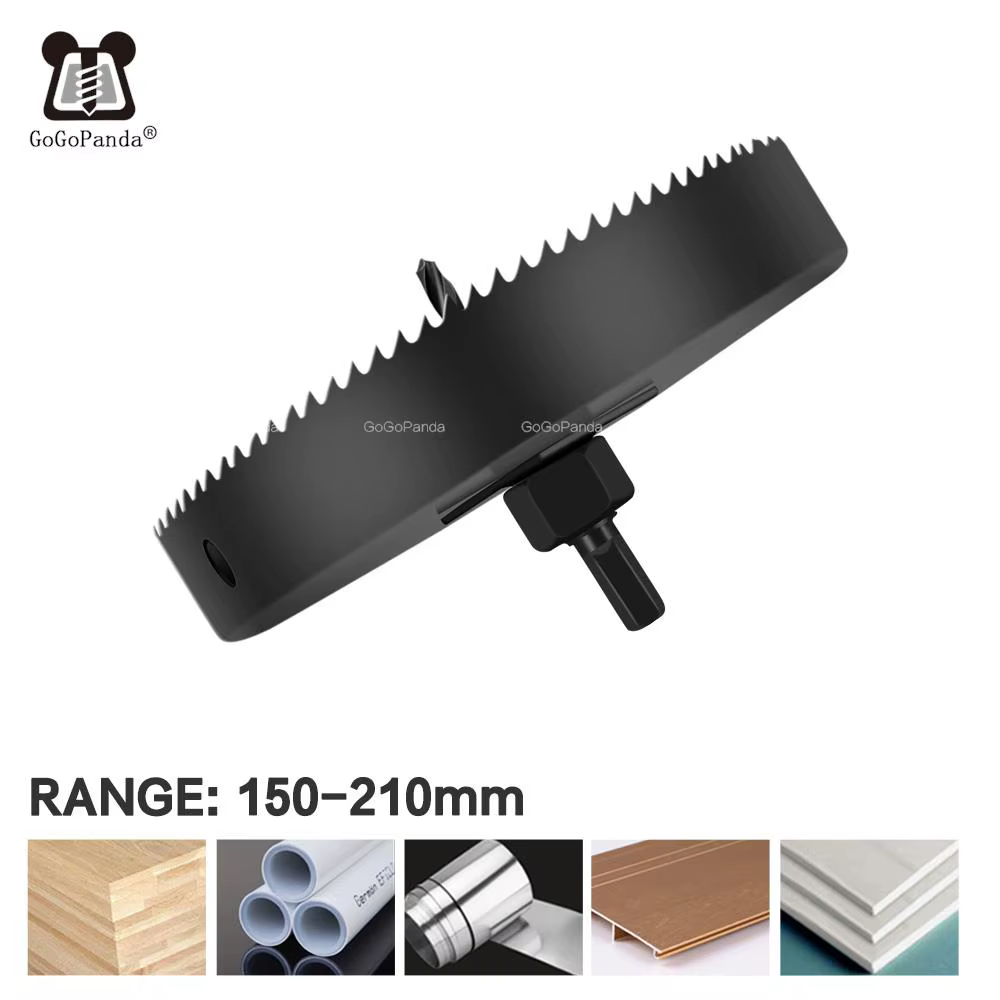 Livraison gratuite 150-210mm bimétallique bois trou scies peu pour le travail