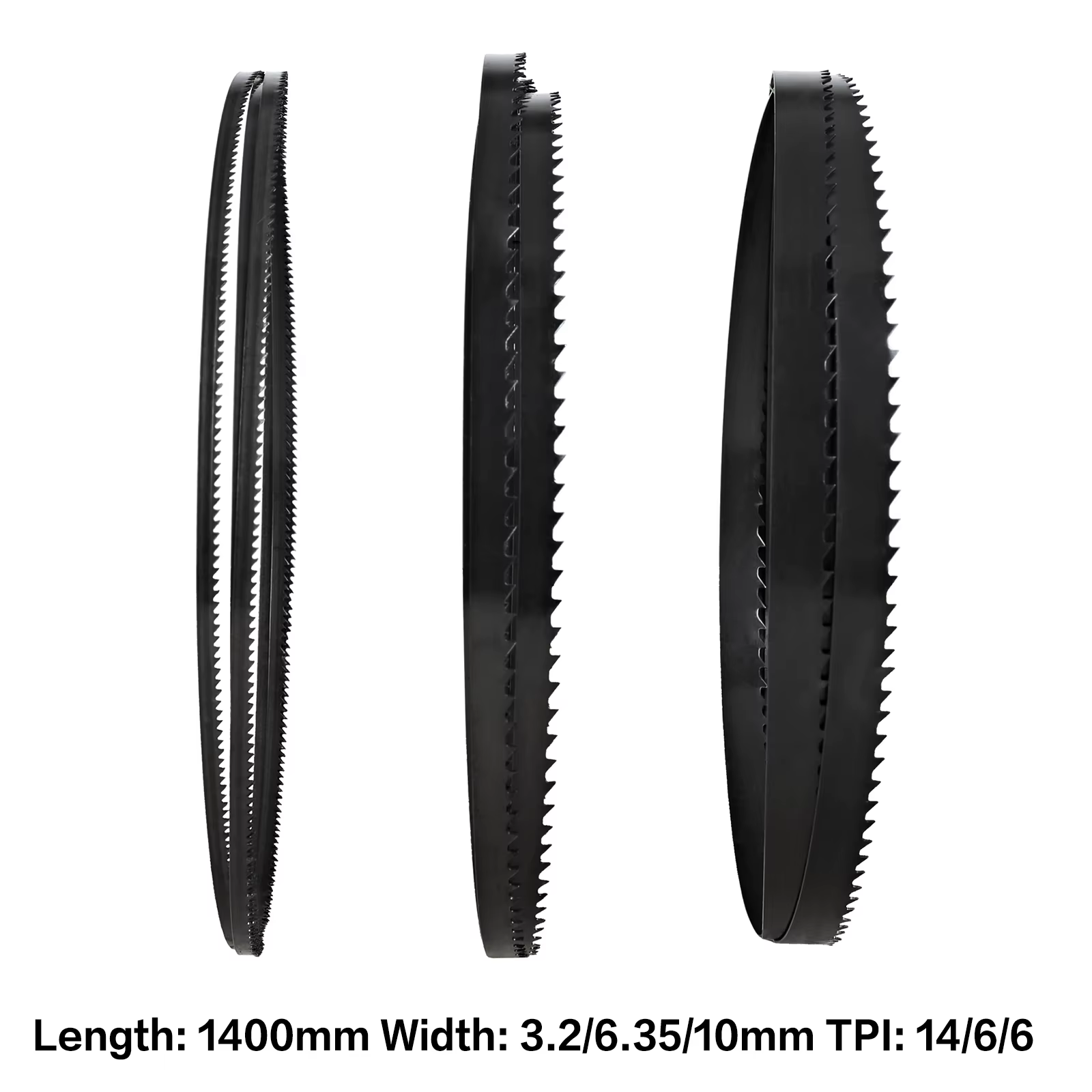 TASP Lot de 3 lames de scie à ruban de 1400 mm 6TPI 14TPI pour Draper Scheppach Einhell TH-SB200