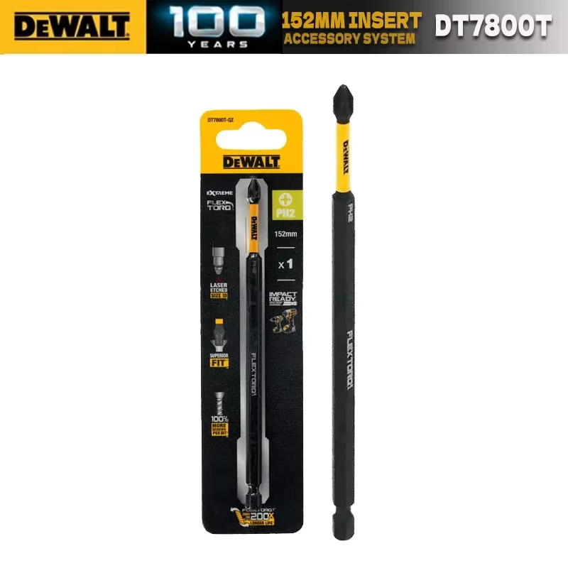 DEWALT DT7800T-QZ PH2 Flex Torq 152mm insérer perceuse électrique pilote magnétique Bit