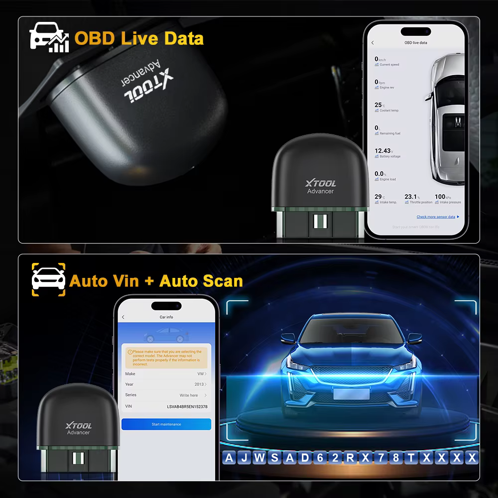 XTOOL Advancer AD20 outils de Diagnostic de moteur de voiture lecteur de Code OBD2 Scanner Android /IOS mieux que la mise à jour ELM327/AD10