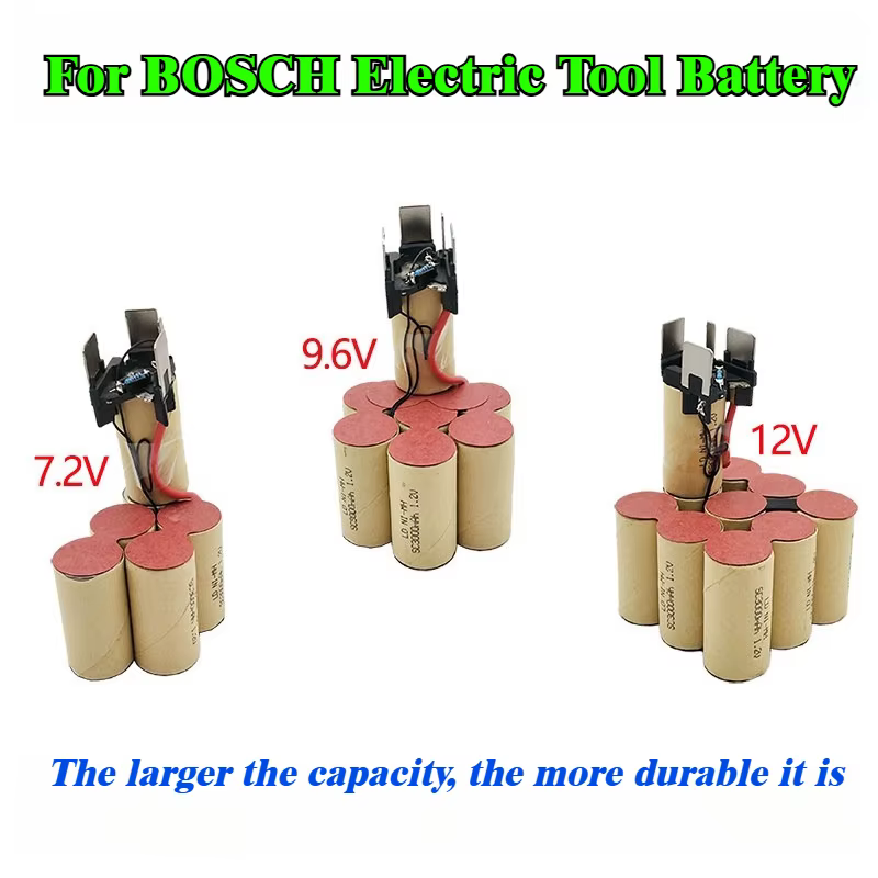 Batterie pour outils électriques rechargeable 1,5 Ah-4,0 Ah 7,2 V-18 V pour perceuse sans fil BOSCH, visseuse sans fil GSR18V-2 GSR18-2 GSR9.6-2