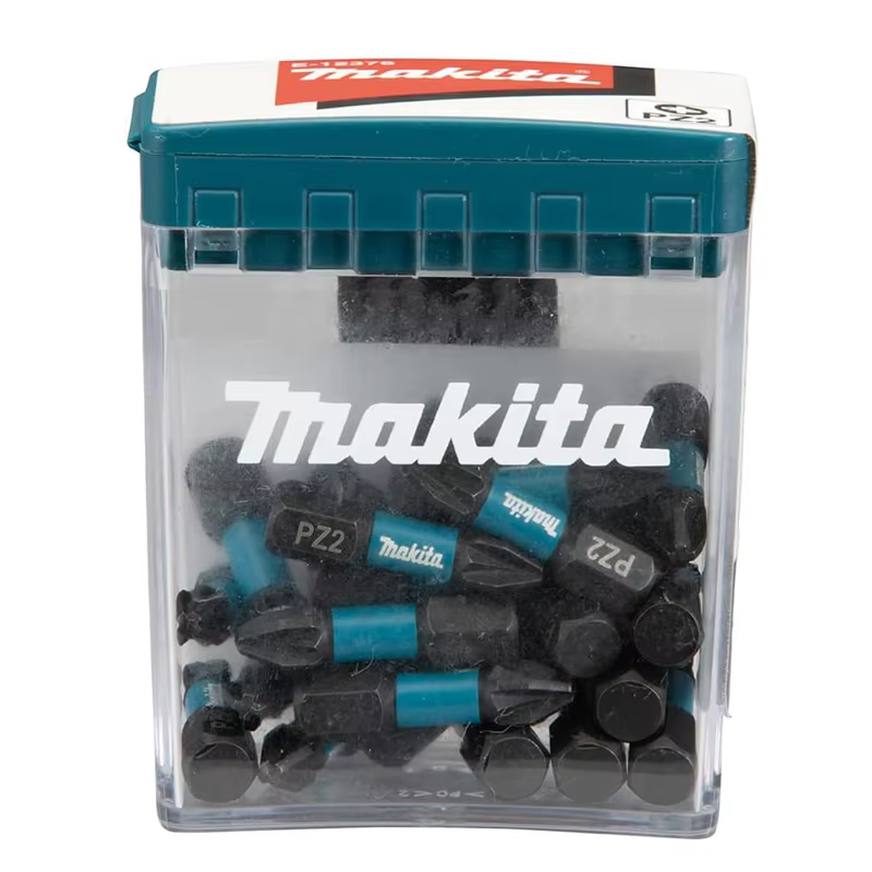 Makita Impact E-12376 Noir PZ2 25MM C-Form Tige annulée entièrement utilisé Tournevis Foret Haute Dureté Outil Électrique Accessoire 25 Pièces