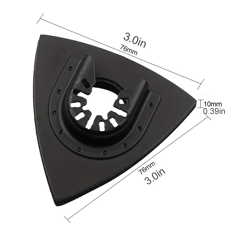 2/4 pièces Patins de ponçage triangulaires à fixation rapide pour outil oscillant