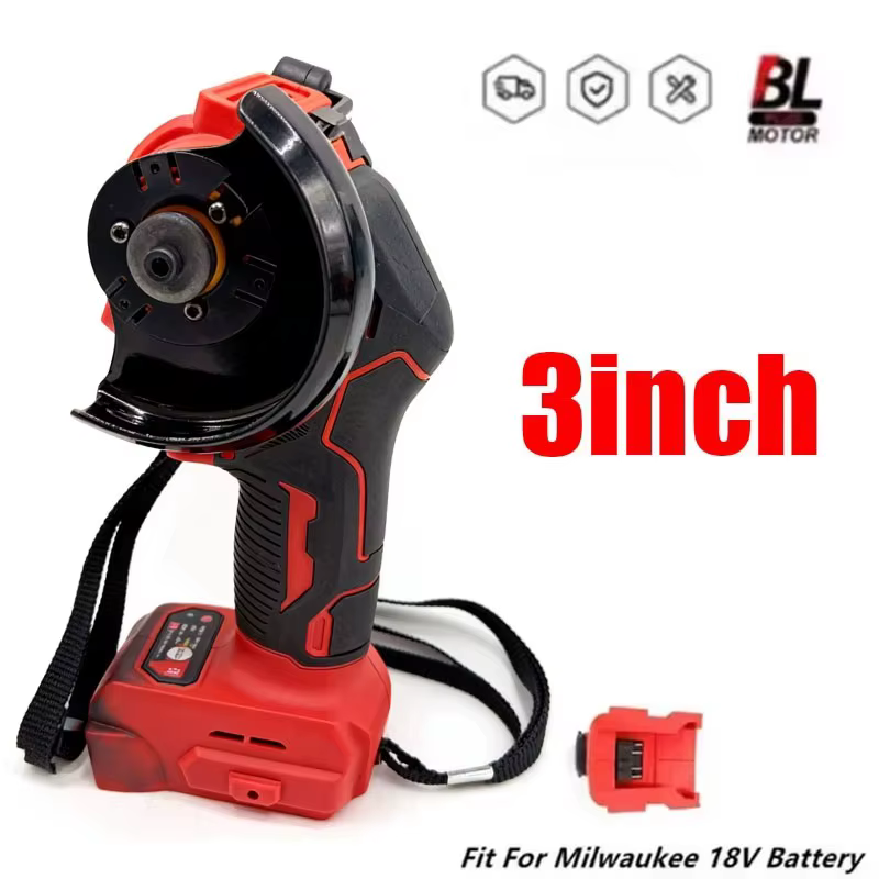 Pour Milwaukee 18v batterie meuleuse d'angle sans fil 3 pouces Machine de polissage Mini diamant coupe meulage outils