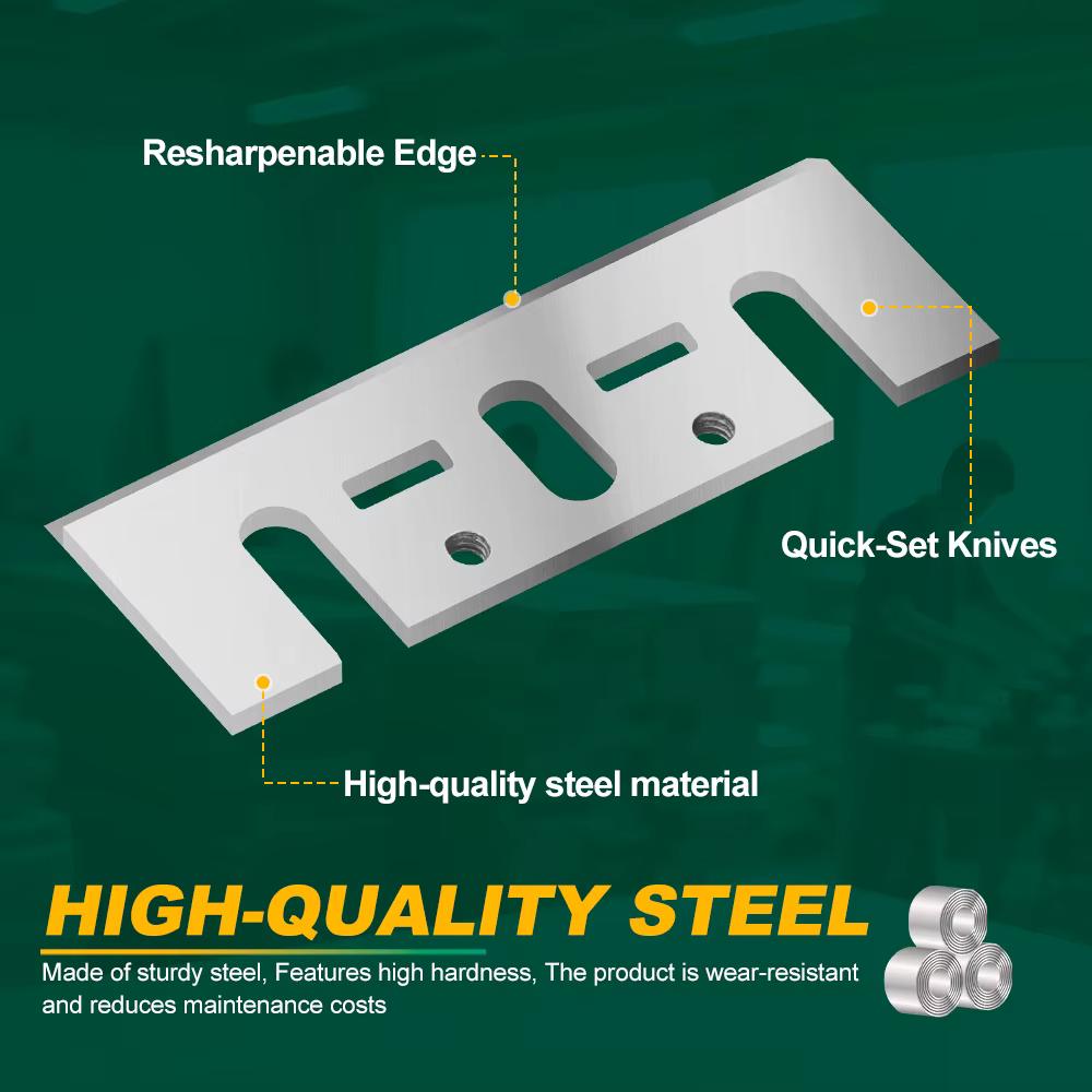 XCAN 2 pièces 82mm lames de raboteuse électrique HSS bord