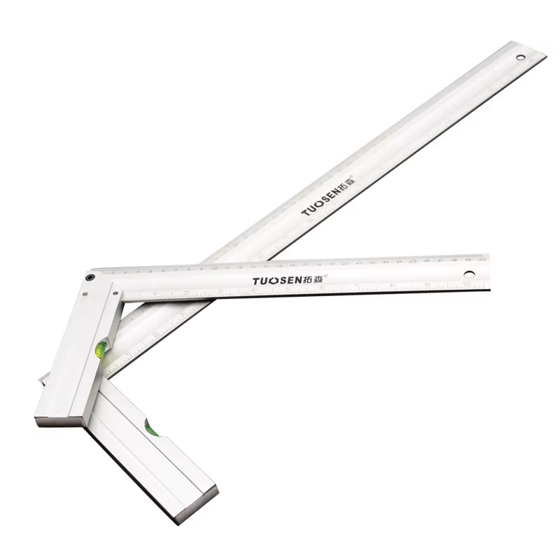 Règle d'angle pour le travail du bois, carré à 90 degrés, 300mm 500mm, carré multifonctionnel en alliage d'aluminium pour la décoration et le renfort, 1 pièce