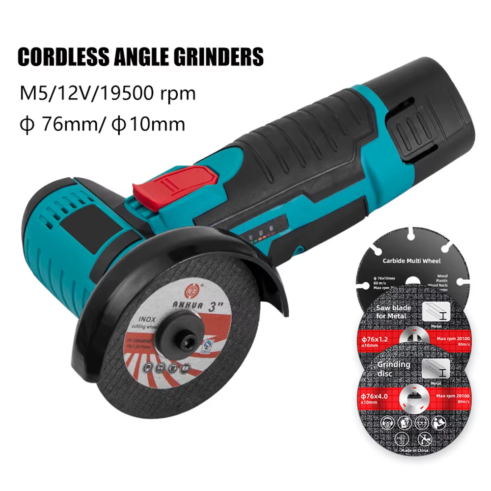 12V 19500rpm Mini meuleuse d'angle outil de meulage rechargeable polisseuse pour outils électriques sans fil diamant de coupe