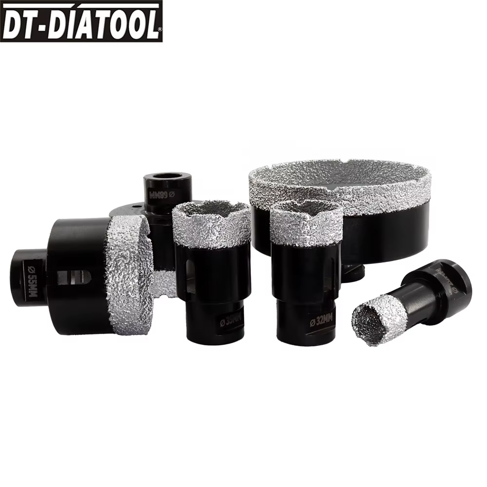 DIATOOL 6 pièces Dia 20-100mm diamant propositions Core Bit Case Set pour carreaux de porcelaine granit marbre trou