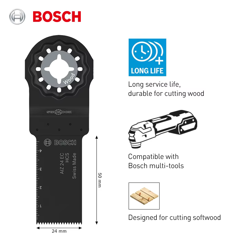 Lame de scie multi-coups Bosch StarLock Series pour le bois AIZ 24 EC