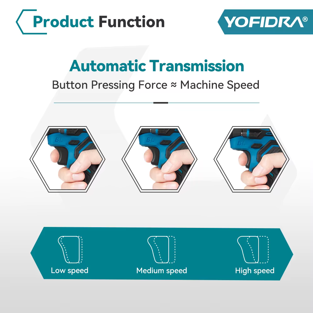 YOFIDRA 900N.M 3200 tr/min perceuse à percussion électrique sans brosse 13mm marteau