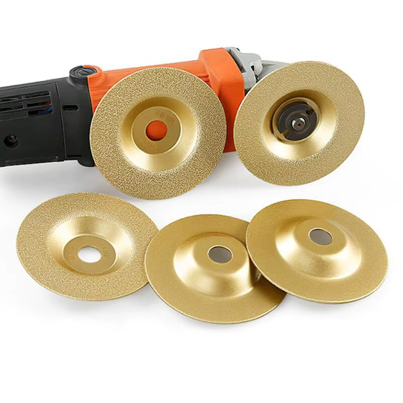 1 pièce Disque de meulage diamanté brasé sous vide 4 pouces 100 mm grain 300 pour meuleuse d'angle