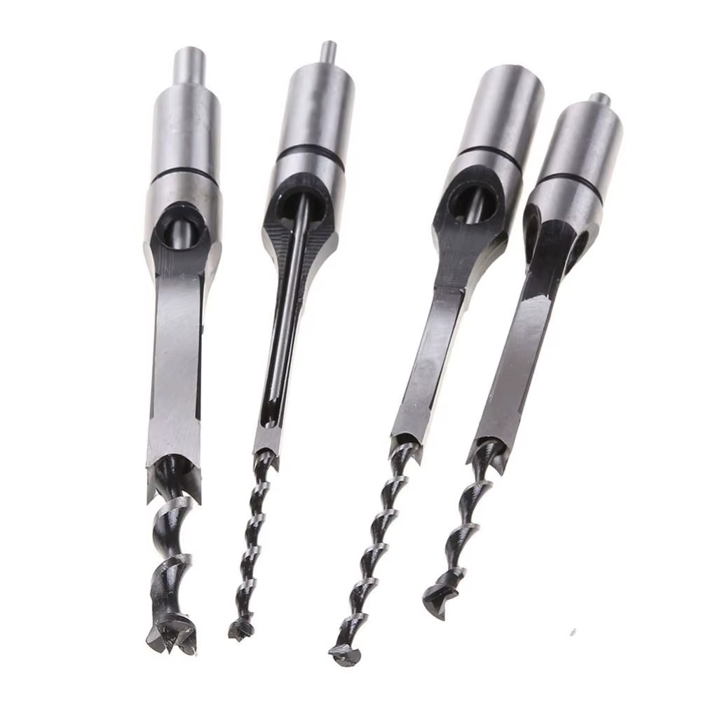 Adaptateur de foret à trous carrés portable 6.4/8/11/12.7/14mm pour mortaiseuse DIY