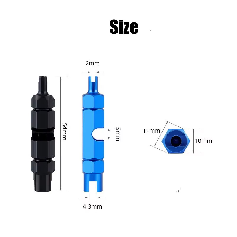 Outil multifonctionnel de retrait de noyau de Valve de vélo 3 en 1