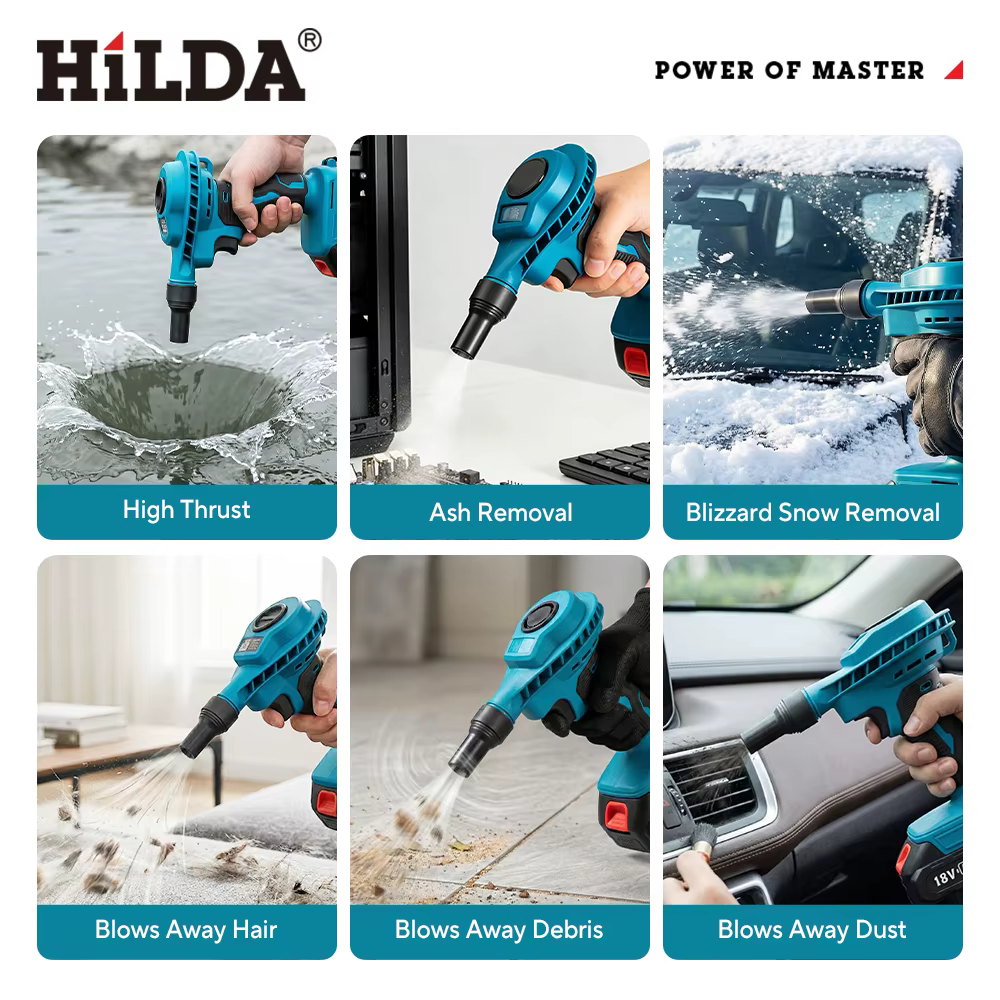 Aspirateur sans fil et souffleur d'air 2-en-1 HILDA pour batterie Makita