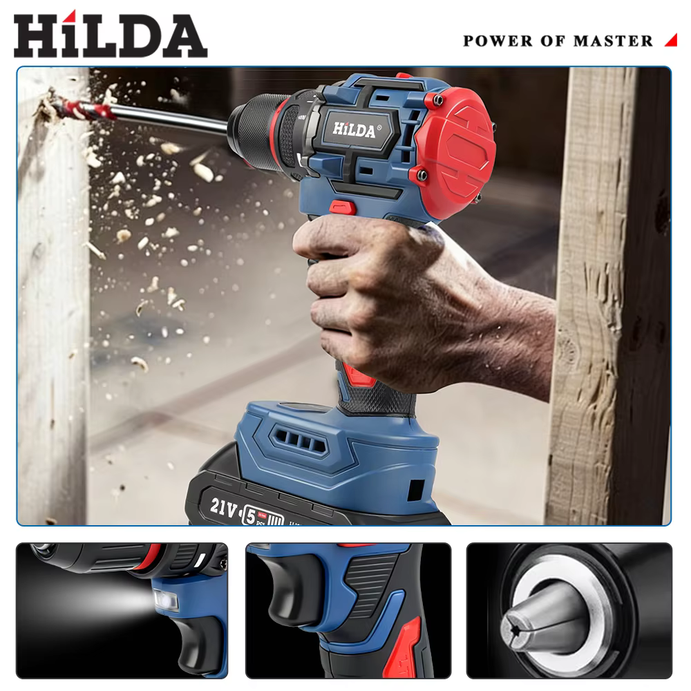 HILDA perceuse électrique professionnelle sans fil