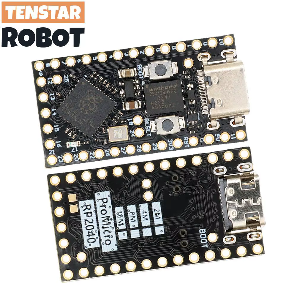 TENSTAR RP2040 Pro Micro carte de développement 4 mo/16 mo Flash double cœur prend en charge Mciro Python Compatible pour Raspberry PI PICO