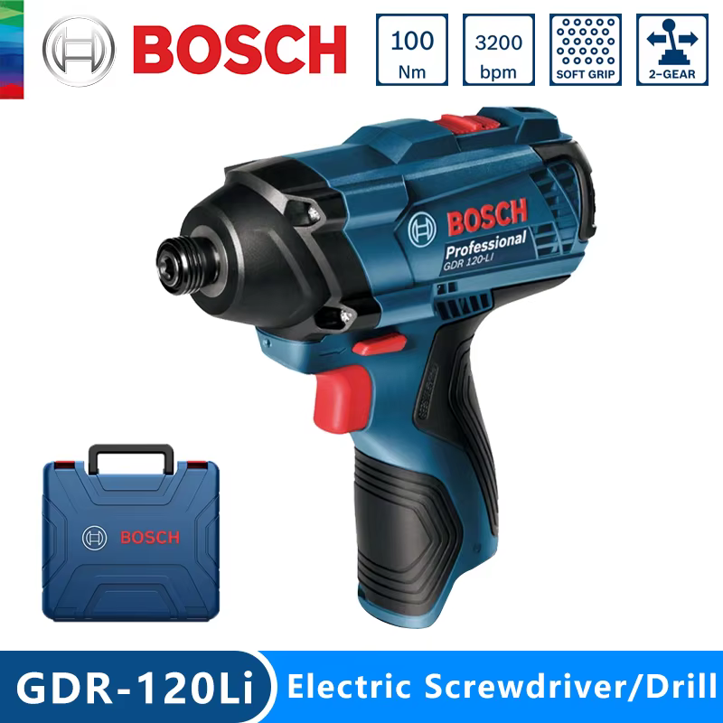 Bosch Original GDR 120-LI clé à chocs sans fil Rechargeable 100Nm pilote tournevis électrique perceuse à percussion