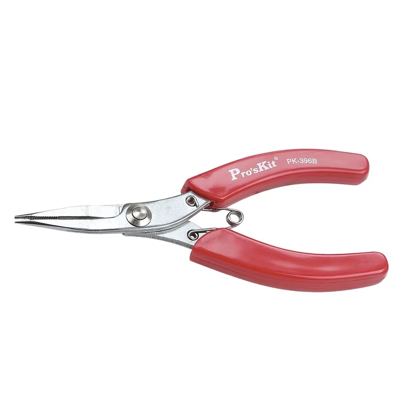 Proskit 1PK-396A/1PK-396B pince antidérapante de précision en acier inoxydable avec poignée rouge électronique bricolage outils à main de réparation domestique