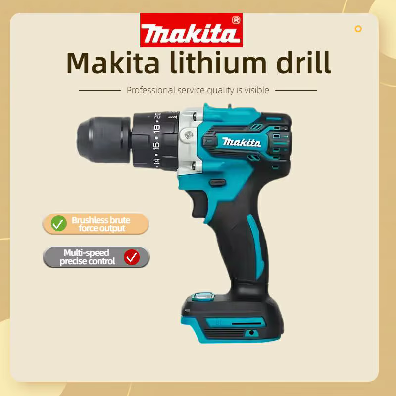 Perceuse à main rechargeable Makita DDF487 18V : Machine nue de 13 mm avec lumière LED