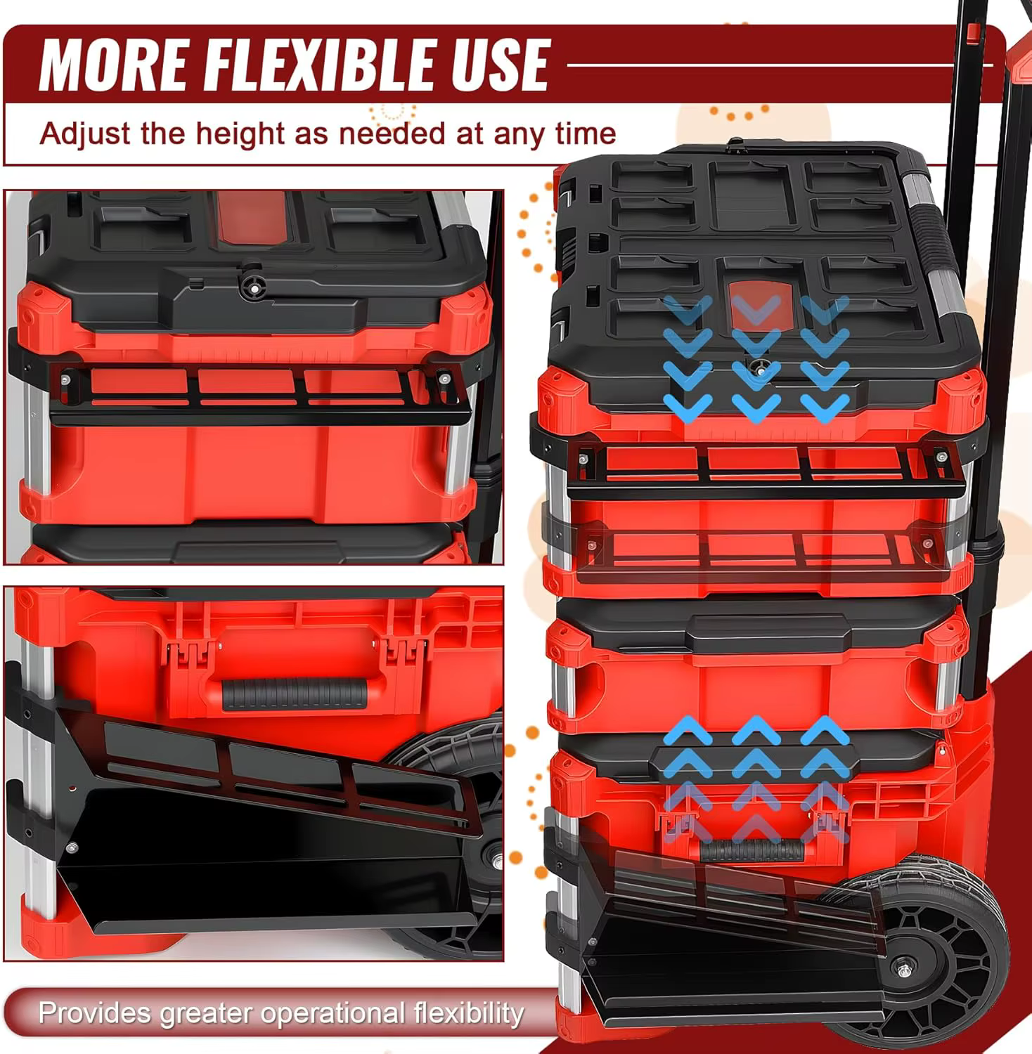 Support de montage horizontal pour organisateur d'outils compatible avec les boîtes à outils Milwaukee Packout et leurs accessoires