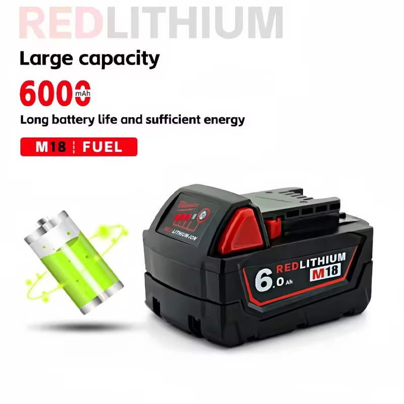 Batterie authentique Milwaukee 18V 6Ah compatible avec les outils sans fil M18 2615-20 2629-20 2641-20 2701-20 & 48-11-1840 48-11-1820