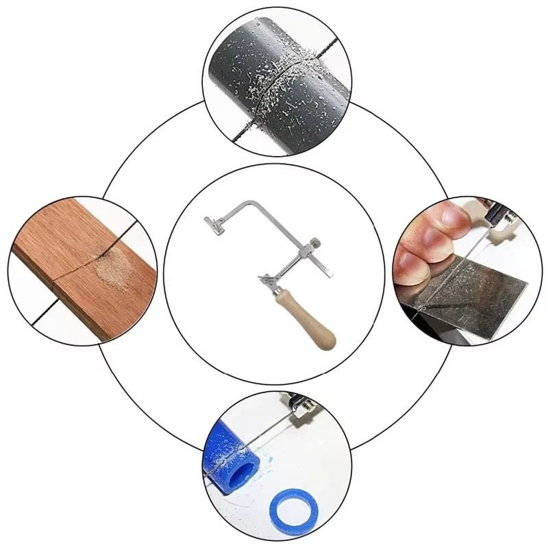 Kit de cadre de scie de bijoutier avec 12 lames