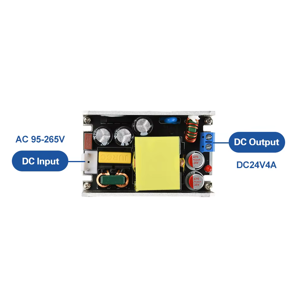 Carte d'alimentation GaN 100W AC 95-265V à DC 24V 4A 12V 8A