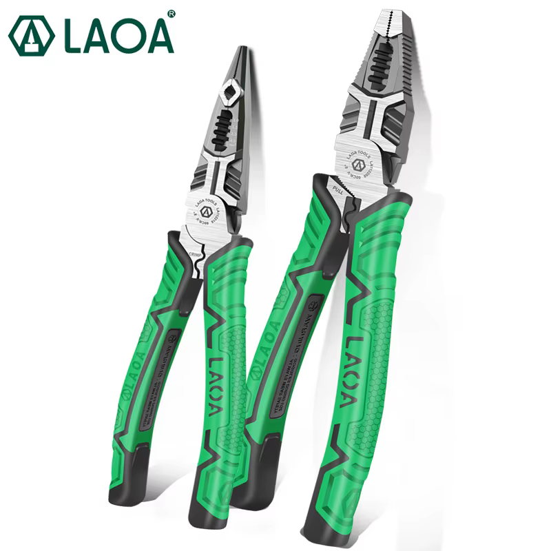 LAOA 8 pouces multifonction aiguille nez électricien pince coupante fil dénudage Terminal sertissage outils à main