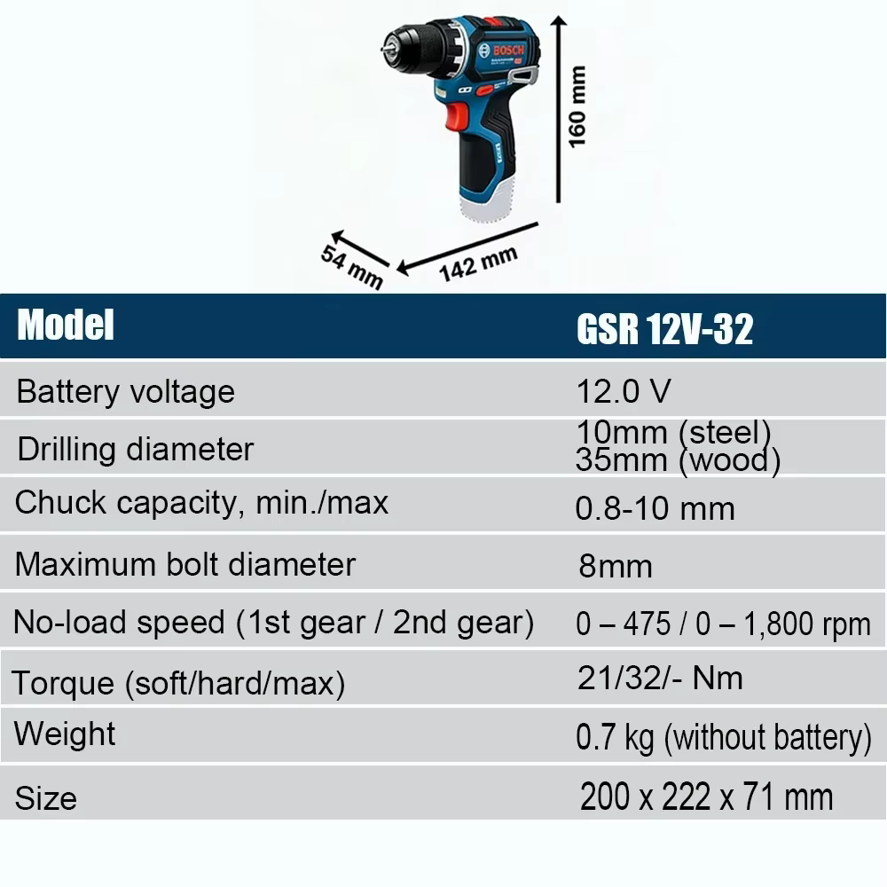 Perceuse-visseuse à main Bosch GSR 12V-32