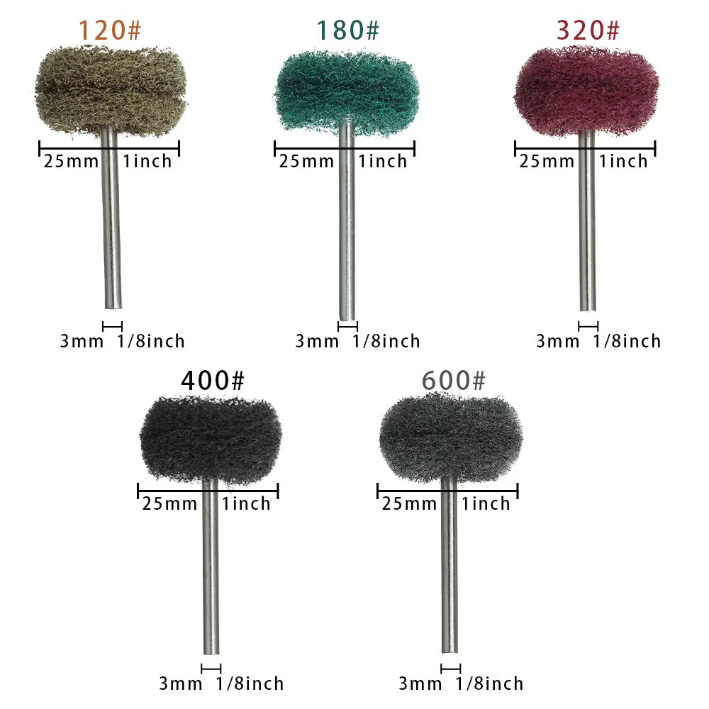Mini accessoires de polissage de ponçage avec tige de 3mm