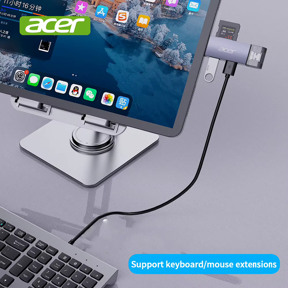 Lecteur de carte multifonction USB3.0 et USB C vers SD MicroSD TF pour PC accessoires d'ordinateur portable