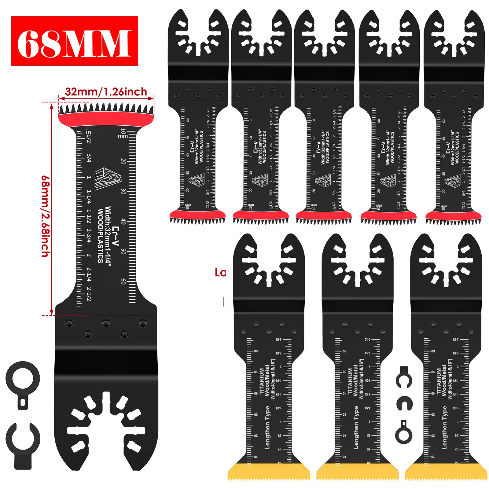 Jeu de lames de scie oscillantes