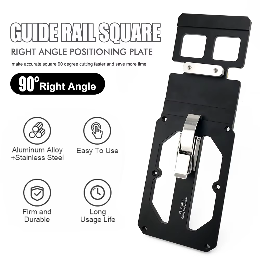 Rail de guidage pour le travail du bois, plaque de positionnement carrée à Angle droit de 90 degrés, Compatible avec le Rail de scie sur rail Festool/Makita/Milwaukee