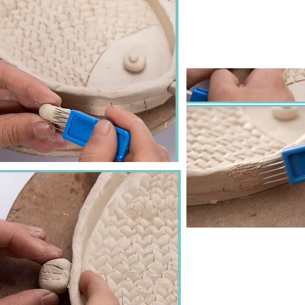 Brosse en acier pour la texture de la poterie, outil de rasage, grattoir à cheveux, artisanat en céramique, concepteurs de polymères, modélisation des nuits de boue, fabrication de liaison