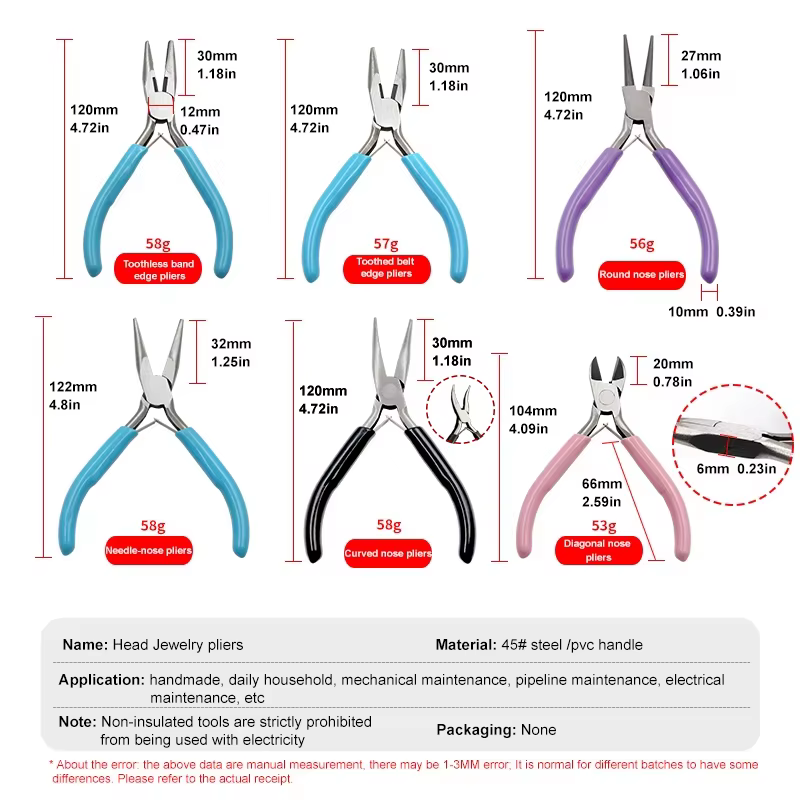 Pinces à bijoux, outils, équipement, pince à fil de coupe d'extrémité, outils manuels pour le bricolage, 1 pièce