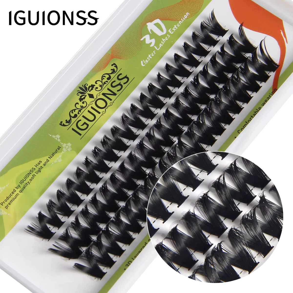 IGUIONSS Extension de faux cils segmentés bricolage outils de maquillage de cils individuels naturels cils doux faciles à utiliser