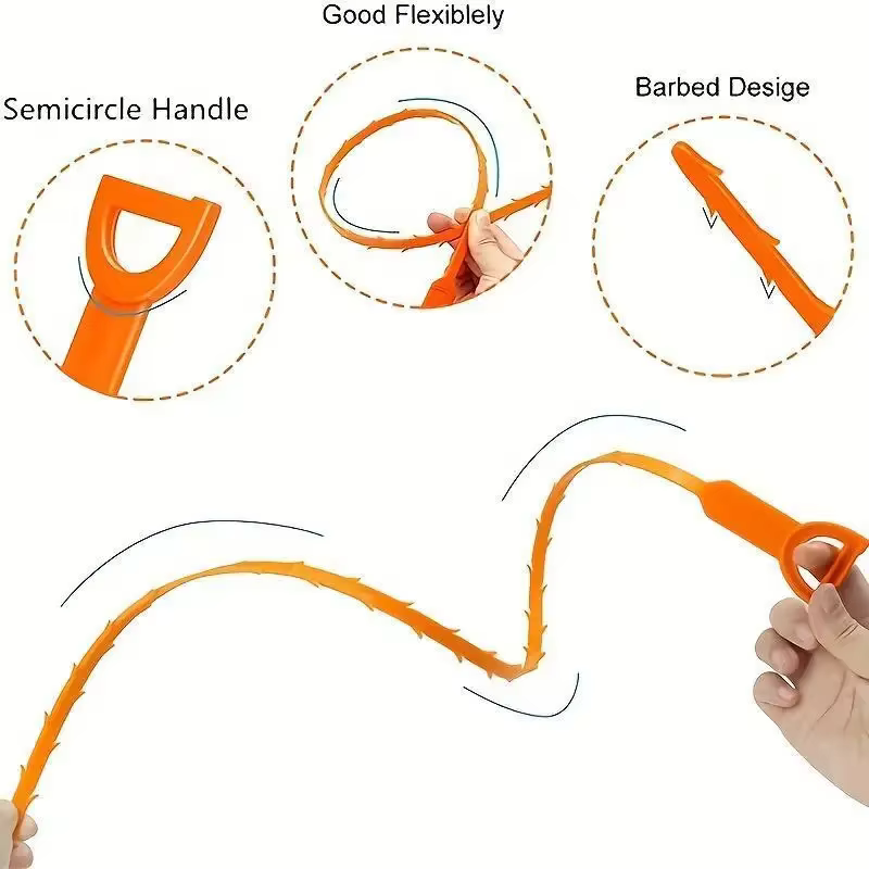 Débouquez facilement les tuyaux domestiques et nettoyer les cheveux. Outils de nettoyage nécessaires
