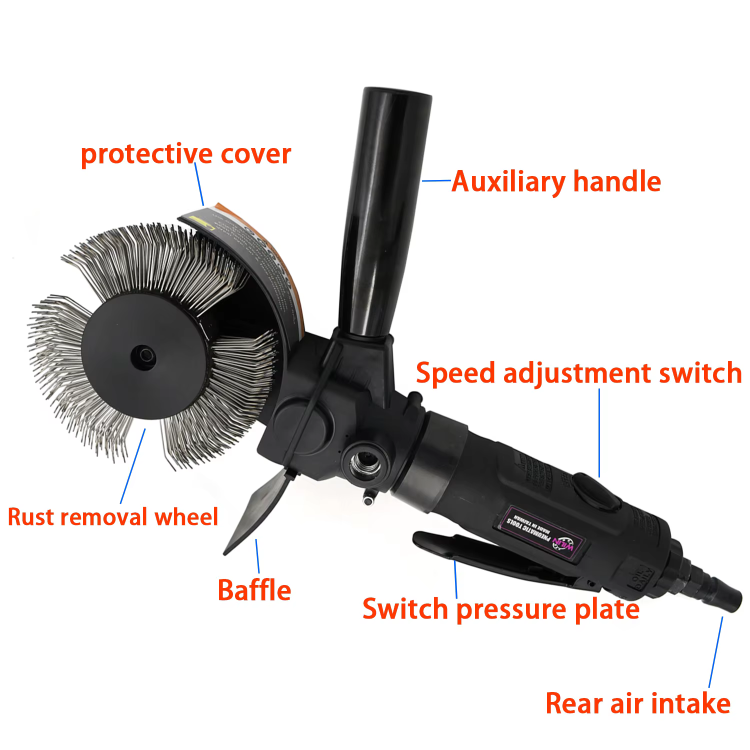 Accessoires et pièces pour outils pneumatiques adaptés au polissage automobile