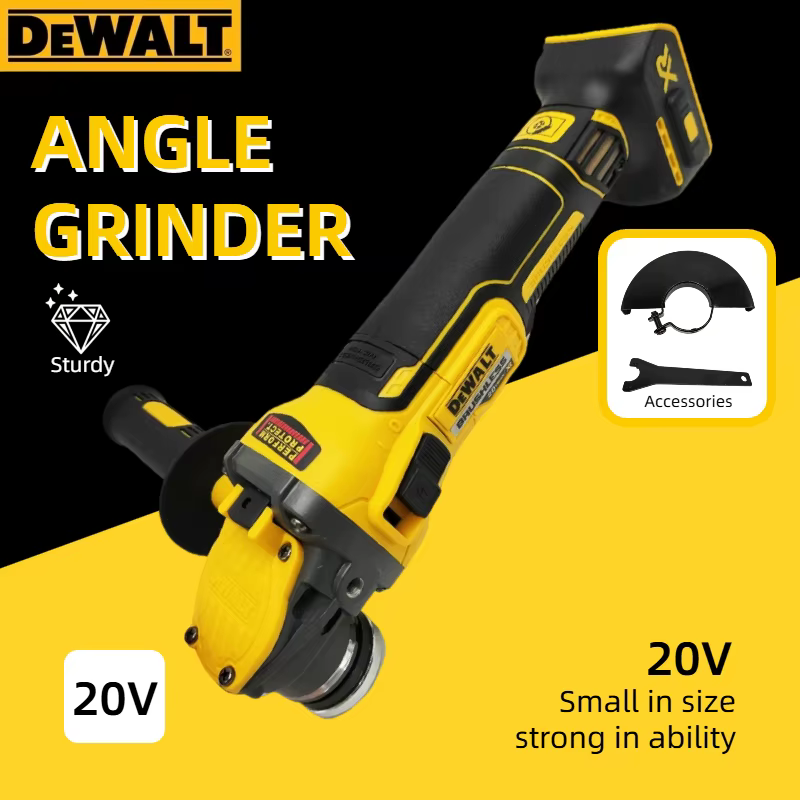 Meuleuse d'angle sans fil DEWALT DCG409 sans balais 20V : machine portable rechargeable de 125 mm pour la découpe
