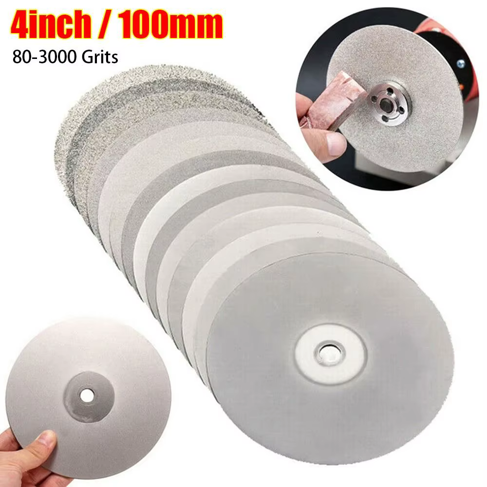 1 pièce Disque de meulage diamanté 4 pouces 100 mm 80-3000 grains