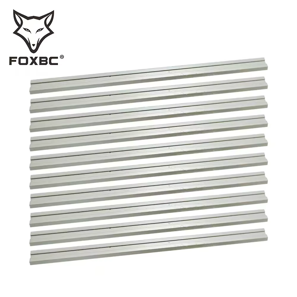 FOXBC 82mm HSS lames de raboteuse couteaux pour Bosch DeWalt Metabo Makita tendance et Elu outils électriques pour le travail du bois accessoire 3-1/4 "10 pièces