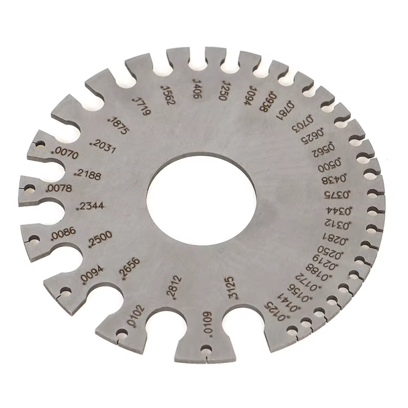 Jauge de fil en métal, jauge de diamètre de fil rond, instrument de mesure