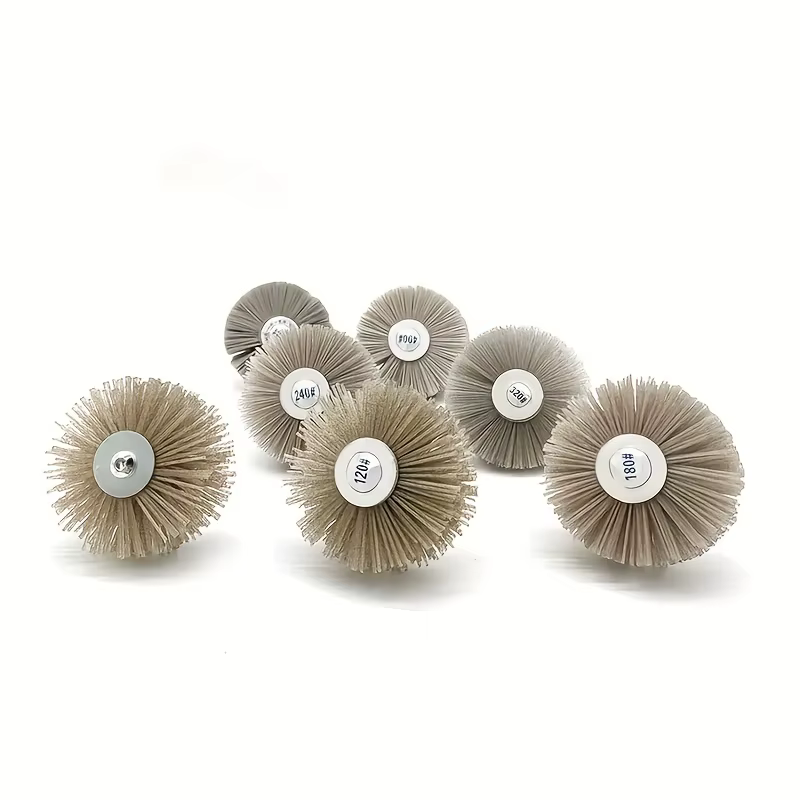 Brosse de polissage en nylon pour sculpture sur bois d'acajou